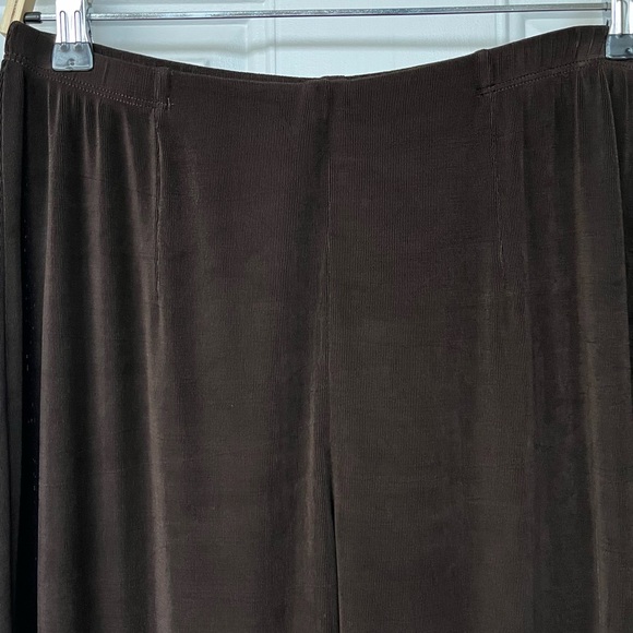 •Chico's Travelers• Dark Brown Wide Leg Pants -Size Large - Picture 3 of 6